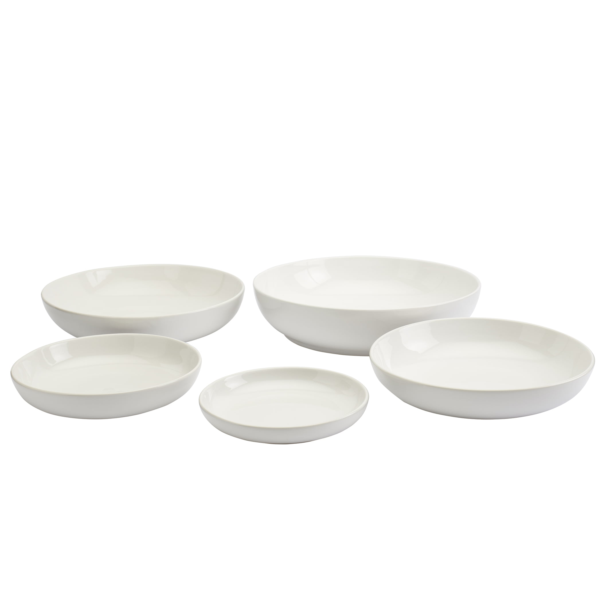 Denmark Tools for Cooks 15 x 9 Oval White Ceramic Baker w/ Blue Rim - 15x10
