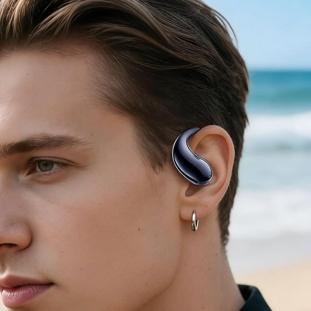 BotaniNest Écouteurs à Oreille Ouverte 6.0 Écouteurs à Clip Sans Fil avec Réduction du Bruit 36 H Écouteurs de Sport