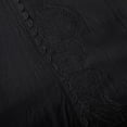 thumbnail image 4 of Dazajoo Women Cotton Linen Embroidery Tops V Neck Lace Trim Short Sleeve Shirts 2025 Summer Solid Blouse Tunic Tees,Black,XXL, 4 of 6