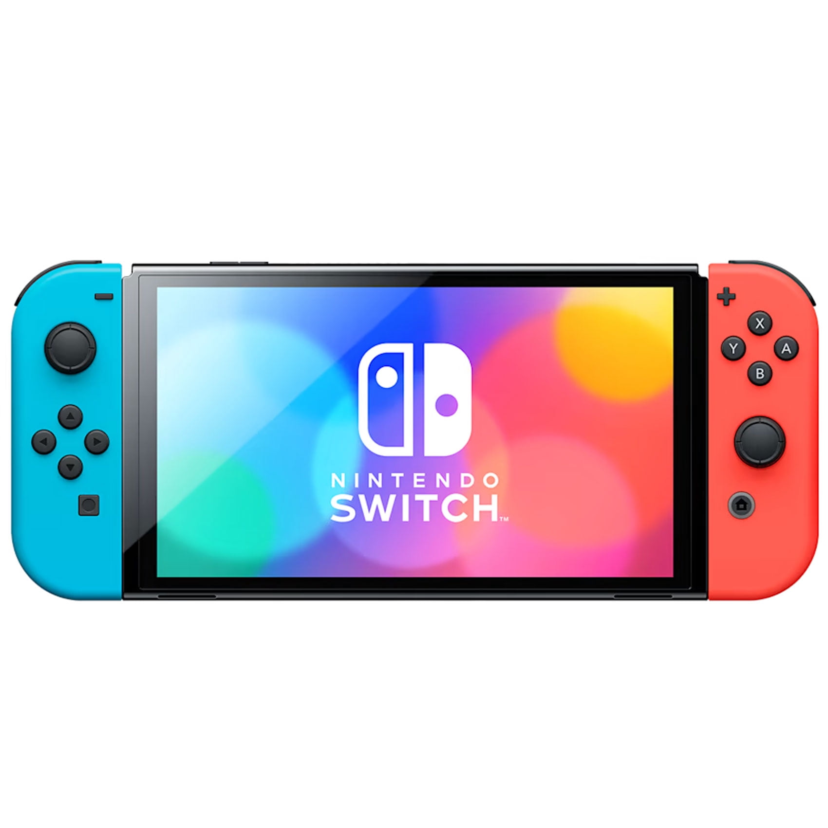 Pre-Owned Nintendo Switch OLED Model Neon Blue/Neon Red Set with BOLT AXTION Cleaning Kit HDMI Bundle