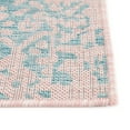 thumbnail image 2 of Jill Zarin Outdoor Collection Area Rug - Dubai (5' 3" x 8' Rectangle Pink and Aqua/Light Blue), 2 of 12