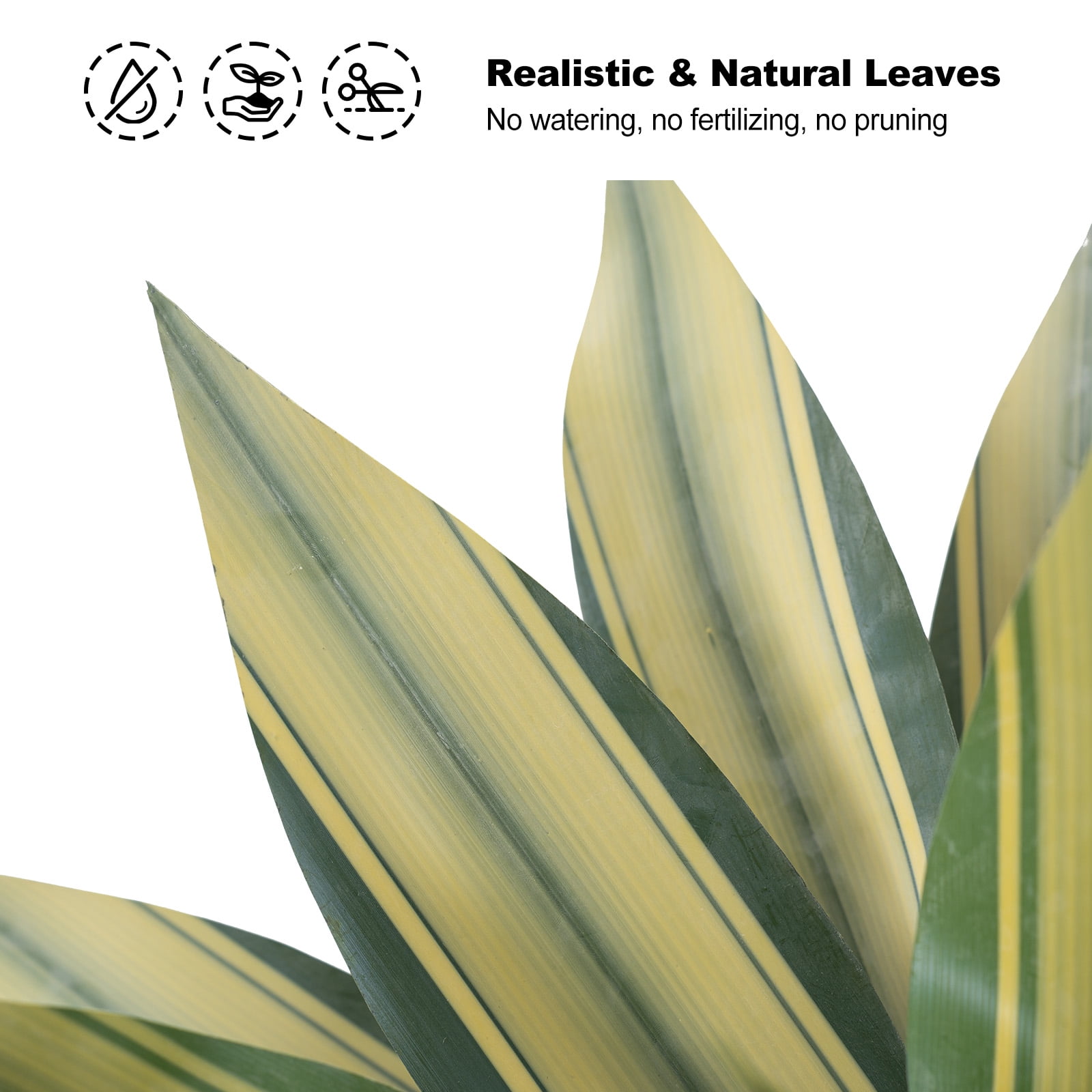 16in Faux Agave Plant, UV Protected Green Artificial Agave, Unpotted Mini Fake Succulent for Indoor Outdoor Decoration