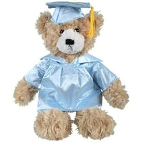 Made by Aliens Personalized Teddy Bear Stuffed Animal Plush Toy – Perfect Gift for Graduation Class of 2024. (Beige Baby Blue Gown) 12 inches