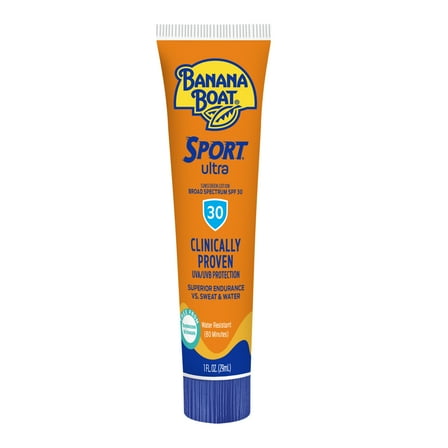 Banana Boat Sport Ultra SPF 30 Sunscreen Lotion, Travel Sunscreen Sport, Adult Sunblock Lotion, 1 oz