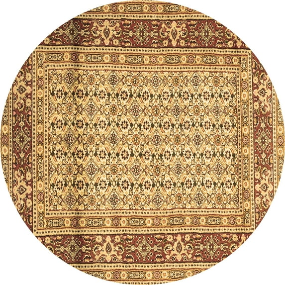 Ahgly Company Indoor Round Persian Brown Traditional Area Rugs, 5' Round