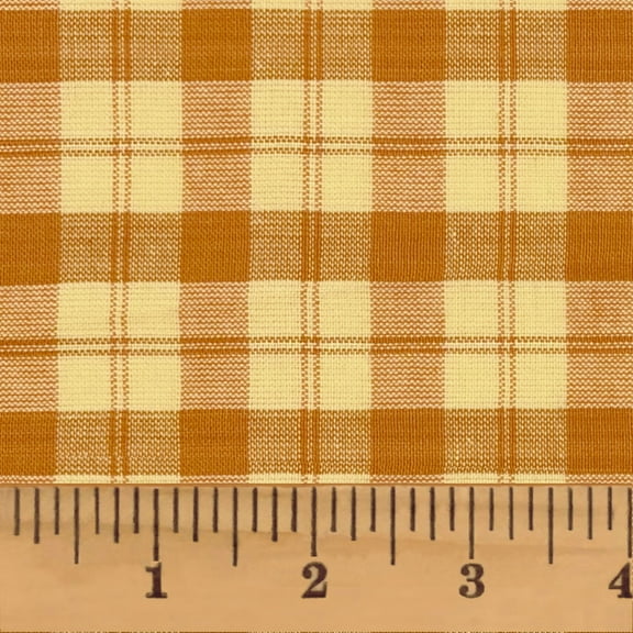 JCS Honey 7 Plaid Homespun Cotton Fabric Sold by the Yard