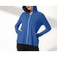 thumbnail image 6 of yillto Women's Sun Protection Hoodie Lightweight Athletic Jacket Full Zip Long Sleeve with Pockets Hiking, 6 of 7
