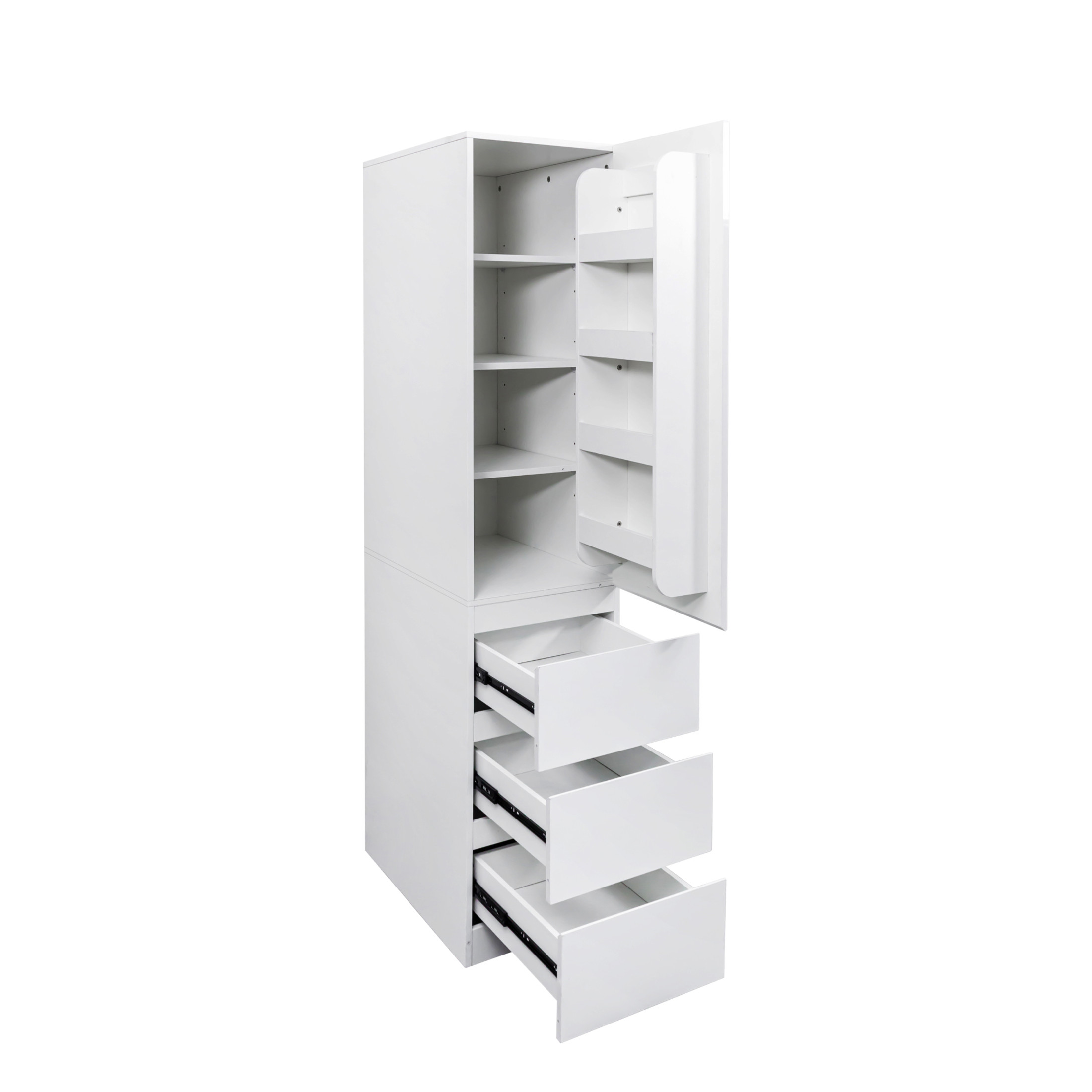 Noble House Titus 70.9" Kitchen Pantry Cabinet, Easy-Clean Wooden Cabinet with Shelves and Drawers, White