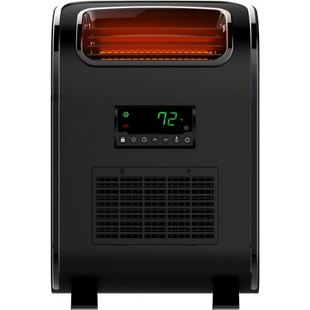 Lifesmart - 3 Element Slim-Line Infrared Heater with Front Air Intake and UV Light - black