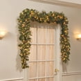 thumbnail image 3 of National Tree Company Pre-Lit Artificial Christmas Garland, Green, Carolina Pine, White Lights, Decorated with Pine Cones, Battery Operated, Christmas Collection, 9 Feet, 3 of 4