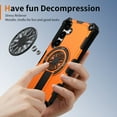 thumbnail image 5 of Dteck Magnetic for Samsung Galaxy S24 FE Case, Compatible with MagSafe, Military Grade Dropproof with Invisible Stand Dual Layer Shockproof Phone Cover for S24 FE 6.7",Orange, 5 of 7