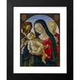 thumbnail image 2 of Neroccio di Bartolommeo de' Landi 19x24 Black Modern Framed Museum Art Print Titled - Madonna and Child with St. John the Baptist and St. Mary Magdalene (1495), 2 of 5
