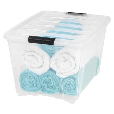 Advantus Rolling Storage Box, Letter/Legal, 15-Gallon Size, Clear ...