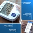 thumbnail image 2 of Monitor de presión arterial Bluetooth iProven para uso doméstico: para la parte superior del brazo con integración de aplicaciones, operación de un toque fácil de usar y pantalla retroiluminada grande, 2 of 5