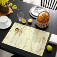 thumbnail image 3 of Fall Botanical Placemats Set of 4, Orange Autumn Maple Leaf Yellow Placemats for Dining Table, Place Mats for Kitchen Tabletop, Waterproof Wipeable Dining Table Mats Set, 3 of 9