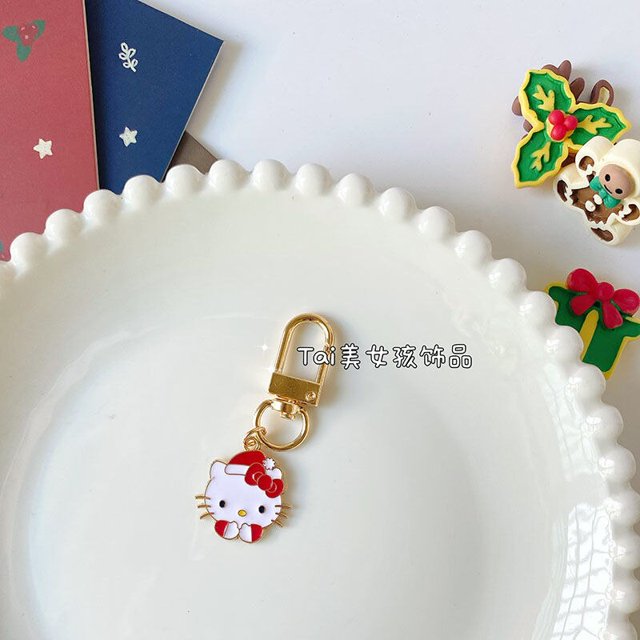 Sanrios-Llavero Kawaii Hello kittys, colgante para bolso de estudiante, amantes de la figura de Anime, accesorios de regalo para novia YAOSANBAO BAO unisex