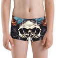 thumbnail image 5 of Yiaed Bow Flower Skull Print Boys' Boxer Briefs Cotton Casual Stretch Comfort Boys Boxers - Kids Boxer Briefs Underwear for Boys (6-18)-X-Small, 5 of 5