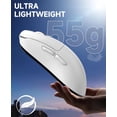 thumbnail image 3 of Dragonfly F1 MOBA Wireless Gaming Mouse, 55g Ultralight, PAW3395 26K DPI Optical Sensor, Optimized Tactile Click Feel, Anti-Slip Silver Coating Grip, 4000Hz Polling Supported, Esports Mouse, White, 3 of 4
