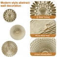 thumbnail image 6 of EUWBSSR 3Pcs Metal Plate Wall Decor Gold Disc Wall Art Modern Style Abstract Wall Decorations Gold Wall Art Hanging Sculptures for Living Room Bedroom, 6 of 10