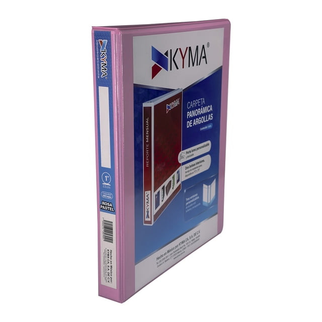 Carpeta Panorámica Kyma 1 pulgada Tamaño Carta Rosa Pastel