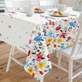 thumbnail image 3 of SOVCFOE Polyester Oblong/Rectangle 60 x 120 Inch Washable Reusable Waterproof Table Cloth - Watercolor Floral Table Cover for Spring/Summer/Easter Decoration, 3 of 5