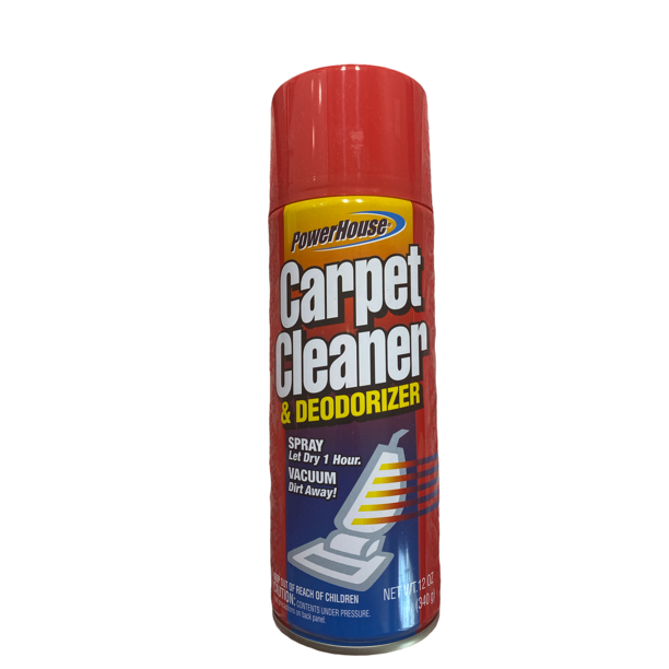 Powerhouse Carpet Cleaner & Deodorizer Spray Let Dry 1 Hour Vacuum Dirt