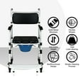 thumbnail image 4 of Gymax Fauteuil Roulant 2-en-1 en Aluminium pour Commode/douche avec Roulettes Verrouillables Hauteur Réglable, 4 of 10