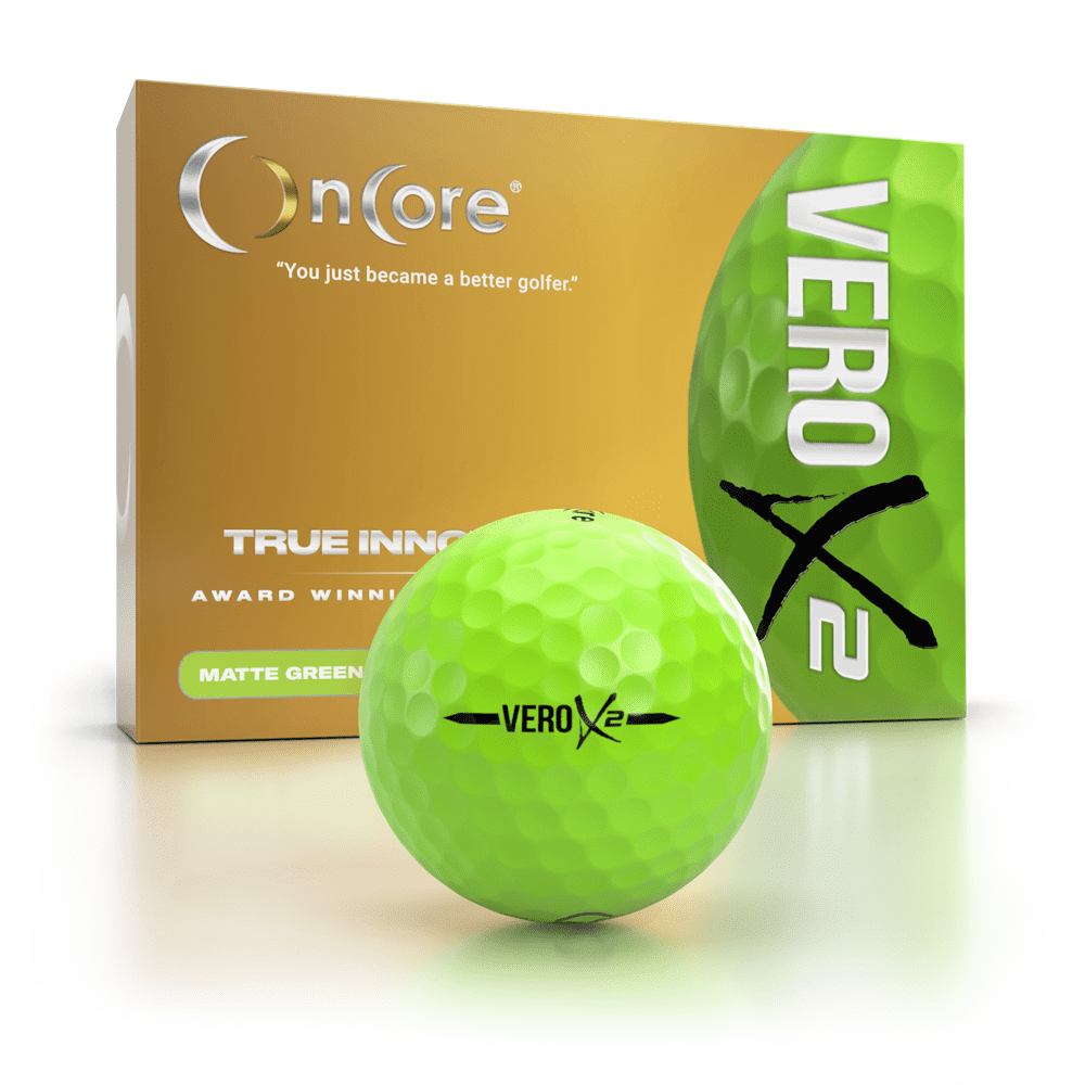 VERO X2 Golf Balls Matte Green (Dozen) Tour Performance Balls