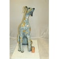 thumbnail image 3 of Nifao Pair of Golden Pleated Dalmatians Sitting Bronze Statue - – Home Decor Sculpture, 21"L x 16"W x 35"H, 3 of 18