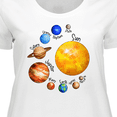 thumbnail image 4 of Inktastic Sun and Planets- Yes, and Pluto Women's Plus Size T-Shirt, 4 of 5