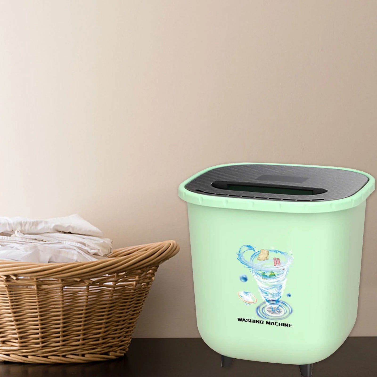 LAILLSH 2026 New Arrival Cleaning Products Portable Washing Machine For Clothes Laundry Bucket Washer For Camping RV Travel Compact