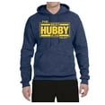 thumbnail image 2 of Wild Bobby,The Best Hubby in The Galaxy, Father's Day, Unisex Graphic Hoodie Sweatshirt, Vintage Heather Navy, 2XL, 2 of 3