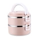 thumbnail image 1 of Naiovety Fiambrera aislada Contenedor de alimentos apilable de acero inoxidable Fiambrera grande para niños adultos a prueba de fugas, rosa, de una sola Mostrada Rosado 2 capas Naiovety HA008527-05, 1 of 6
