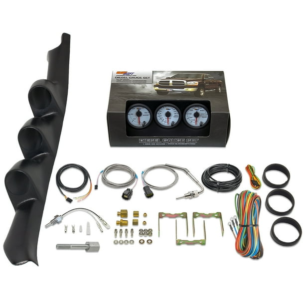 GlowShift 19951998 Chevrolet C/K Triple Gauge Package with White 7