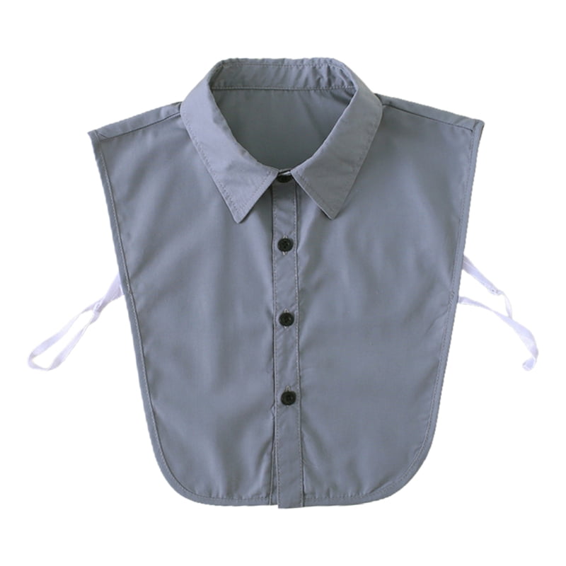 Solid Color Lapel Half Shirt Blouse 
