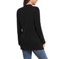 thumbnail image 4 of Stichou Womens Lightweight Cardigan Long Sleeve Open Front Casual Sweater Cardigans with Pockets Black L, 4 of 4