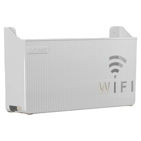 

CIYISON Wall Mounted Wifi Router Storage Box Cable Power Plus Wire Bracket Organizer for Home Bedroom Living Room Wall Storage Shelf