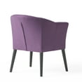 thumbnail image 4 of GDF Studio Fayette Contemporary Fabric Club Chair, Plum and Matte Black, 4 of 8