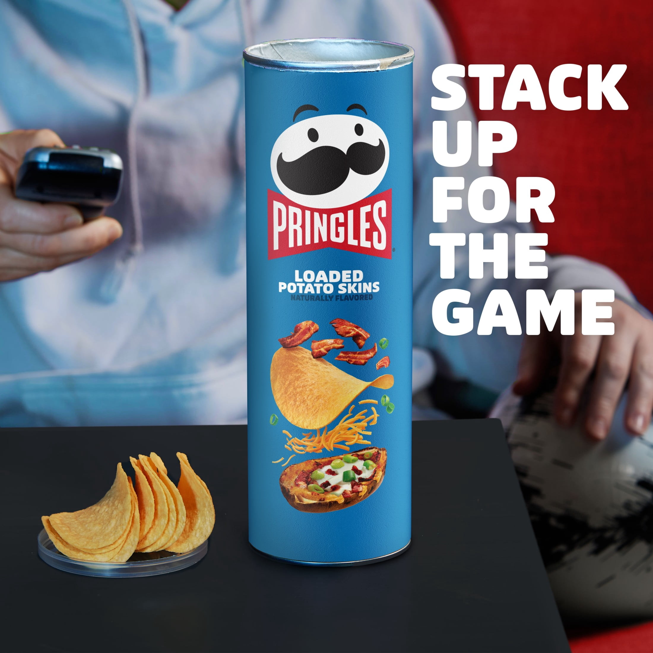 (14 pack) Pringles Loaded Potato Skins Potato Crisps Chips, Lunch Snacks, 5.5 oz Canister