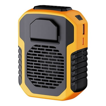 Hibibud Portable Waist Fan,Durable Silicone Protective Personal Fan,6000mAh USB Clip Fan,Orange