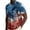 Red, variant on American Flag Hawaiian Shirt for Men Red White Blue Short Sleeve Trendy Button Down Shirts Independence Day Summer Clothing Red M