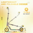 thumbnail image 6 of Mega Motion Kids Electric Scooter ME1 – Kids E-Scooter Ages 6+ , 3 Gear Speed up to 10 mph , Lightweight 16 lbs , 110 lb Load , Foldable & Safe Ride On Toy, 6 of 6