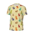 thumbnail image 6 of Wukai Colorful Rabbit Print Men's Short-Sleeved Mesh T-Shirt,Quick-Dry Short Sleeve Workout T-Shirt-Small, 6 of 8