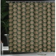 thumbnail image 3 of Ambesonne Floral Shower Curtain, Interlacing Ivy Leaves Art, 69"Wx75"L, Black Fern Green Camel, 3 of 4
