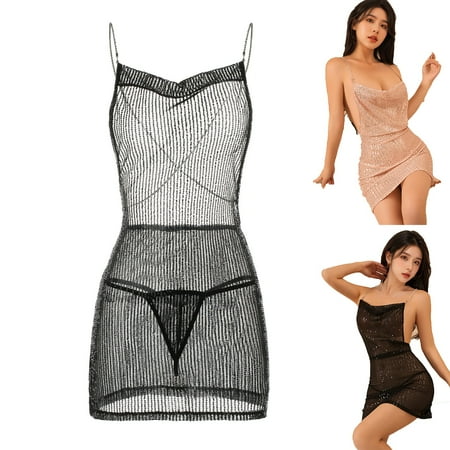 onlyliua Sexy Lingerie for Women Ladies Strap Crochet Lace Cutout Teddy Lingerie Embroidery Gauze Underwear Gifts for Women