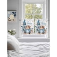thumbnail image 3 of Blue Gnomes Christmas 2 Panel Kitchen Curtains for Small Windows, Xmas Gifts Snowflake Pine Cones Bathroom Tier Curtain, Short Window Treatment for Bedroom/Living Room 55"x24", 3 of 6