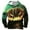 Green, variant on DQRPSEETB Big and Tall Hoodies for Men Men's Fashion Spring and Autumn Casual Long Sleeve Button Lapel ThreeHalloween Printed Hooded Sweatshirt Workout Hoodies for Men (Yellow,M)