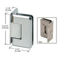 thumbnail image 4 of CRL C0L544CH Polished Chrome Cologne 544 Series 5 Degree Pre-Set Wall Mount Offset Back Plate Hinge, 4 of 8