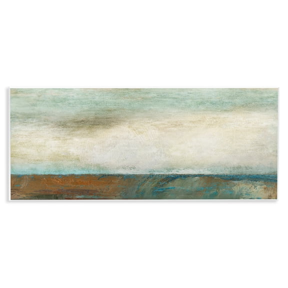 Stupell Industries Brushed Seascape View Abstract Painting Unframed Art Print Wall Art, 17 x 7