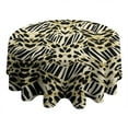 thumbnail image 4 of Zebra and Leopard Print Pattern Round Tablecloth 60"x60",Wrinkle Wipeable Table Cloth for Kitchen Dining Room Picnic Patio Party, 4 of 6